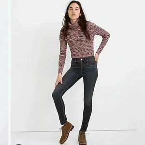 Madewell 9 inch midrise skinny 5 pocket trendy stylish clarksville wash jeans 28